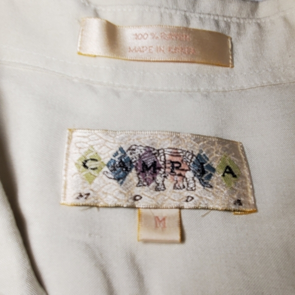 Vtg  Campia Moda Hawaiian Tropical Shirt Sz M Pineapple Sail Boat  Nautical - Picture 5 of 9